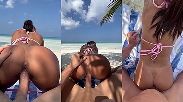 GET FUCKED AT THE BEACH IN MALDIVES PUBLIC FACIAL