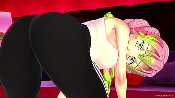 La sensual y lujuriosa Mitsuri dispuesta a follar antes de dormir con mucho deseo, viste ropa deportiva y esta mojada (sin censura)