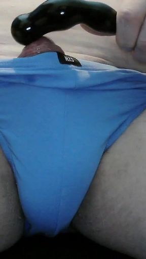 Cum in Blue Pants