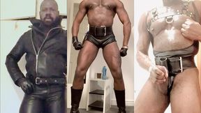 black leather sexy solo masturbation scenes