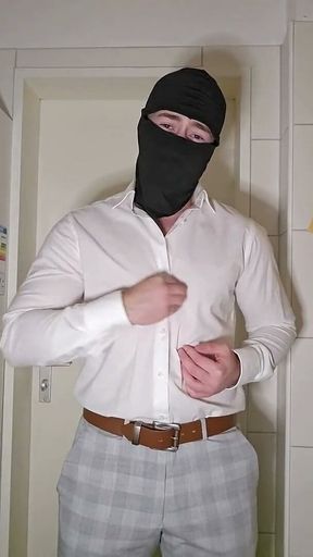 Masked German Stepdaddy Comes Home in a Suit and Jerks off - Dirty Talk Just for You