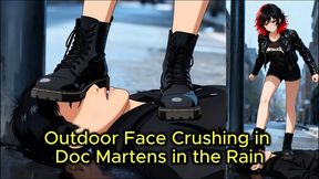 Doc Martens Face Crush - Nataly Grinds Your Face Into Wet Pavement