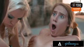 Retro compilation part i featuring a platinum-blonde gal and brunette in reality with tough sex