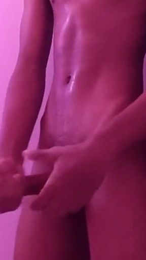 Risky BBC in Neighbor’s Bathroom - Covered in Lube & Spit Intense Stroking