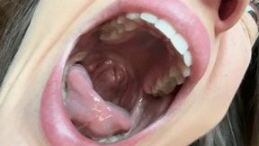 close up of yawn, you are inside us Angie