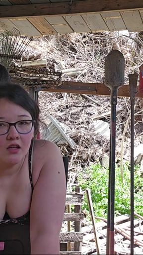 he fucks me on the mower until i cum and creampies me after   Clip 1