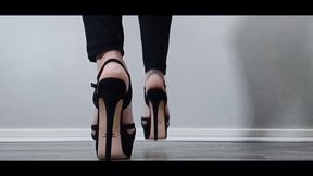 Beautiful Strappy Stilettos and Feet