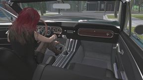 1965 Ford Mustang Convertible Cranking Template - Camilla in Pantyhose and Stiletto Pumps 1080p