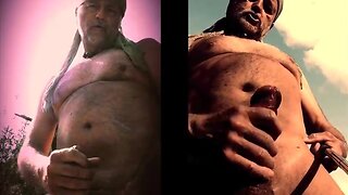 Wild Bear Dad`s Extreme Outdoor Orgasm: A Cumshot & Cum Eating Finale!