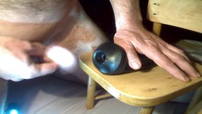 The Cock Wants to Feel the Tight Rubber Sleeve, and Cum From It!