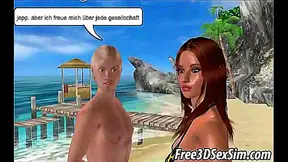 Brunette Goddess Rides Wild Waves with Fiery Passion on Sunny Beach