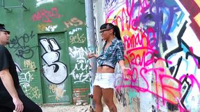 Lazy Teenie Caught Vandalizing The Wall Got Analed Screwed To Teach Her A Lesson