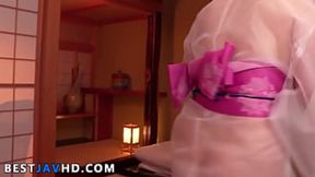 Freaky facial and creampie with Yui, our cum-drenched Japanese tramp, in an all-exposed JAV session