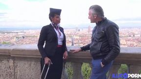 Ecstatic Air Hostess Succumbs to Speedy Anal Pleasure in Midnight XXX Visual Treat