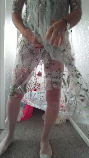 Trying on my transparent lingerie and nighties