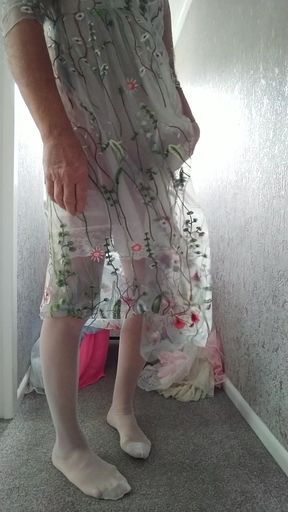 Trying on my transparent lingerie and nighties