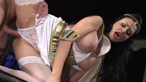 Egyptian queen and her slave having group sex with king's soldiers.
