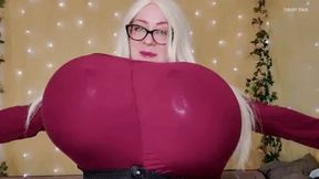 BBW Employee Inflates Tits for Promotion