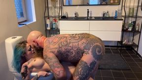 Fucking Her Ass While Drowning Her Head in the Toilet