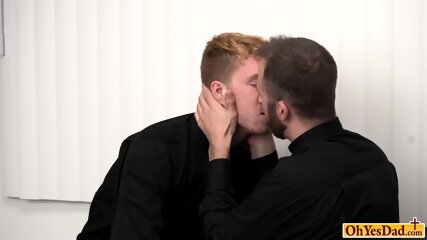 Mature priests suck and fuck each others gay assholes