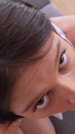 Asandra Dewy Has Pantyhose Tryout and Sucks Cock Like Dirty Slut