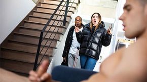 Couple walk in on their roommate