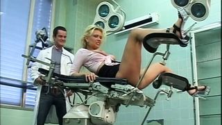 "Beautiful blonde fucked by the family doctor&#039;s big cock"