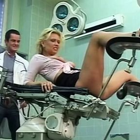 Beautiful blonde fucked by the family doctor&#039;s big cock