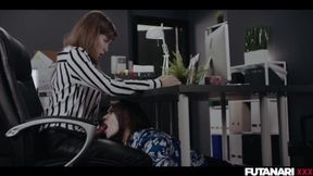 ”Slutty Workmate Interrupts Boss’s Video Call By Sucking Her Prick TRAILER”