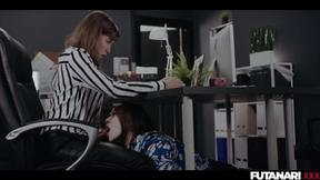 ”Slutty Workmate Interrupts Boss’s Video Call By Sucking Her Prick TRAILER”