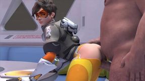 Evil Audio: 3D Animated Tracer gets pounded by a huge stud
