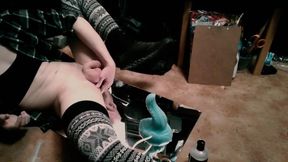 Girl in Thigh Highs gets ruined by Bad Dragon dong deep in her ass