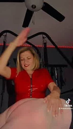 Over the knee spanking