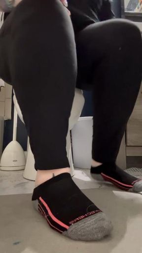 Removing My Sweaty Socks After a Race