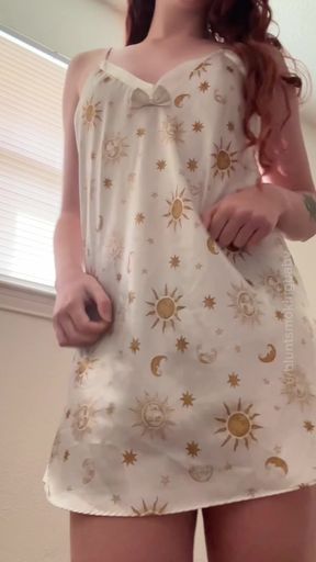 Teen GF shows off her big tits