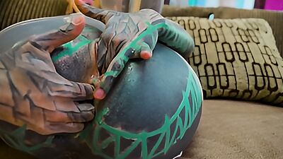 Tattooed Anal Queen in White Lingerie Fingers Herself Senseless