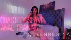 chastity slave  Anal training
