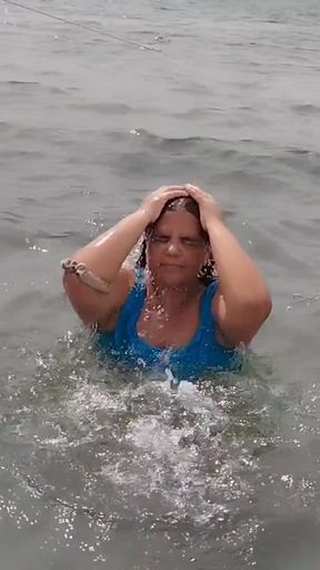 Stunning moment from &quot;Chubby Latina what a big ass on the beach&quot;