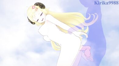 Tsunomaki Watame and I have intense sex in the meadow. - Hololive VTuber Hentai