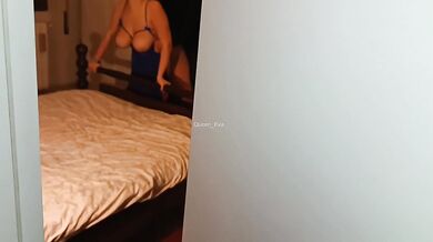 Cuck Hubby Catches Busty Wife Choked Creampied by Neighbor