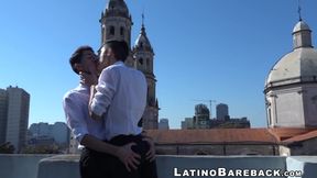 With ties around their necks these Latinos have hard anal