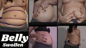 Display of my erotically swollen belly