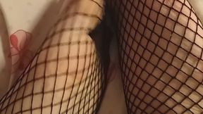 Fishnet Legs & Heels Close-Up – Slow Tease in Mesh Tights