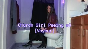 Church Girl Peeing #3 [Voyeur]