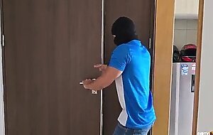 Big ass latina fucks burglar with big cock