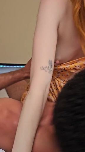 Petite Redhead Roommate Scarlet Skies Does Anything to Pay Rent