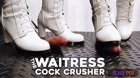 House Waitress Traps and Dominates you in White Dangerous Boots (Slave POV Version) - Tamystarly - Cock Balls Crush Trample, CBT, Bootjob, Trampling, Shoejob, Stomping