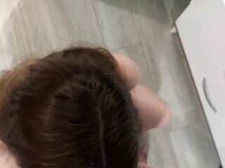 Squatting sucking schlong