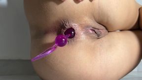 plugged ass and sniffing my plug