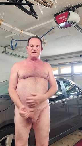 Stepdaddy Stroking in the Garage